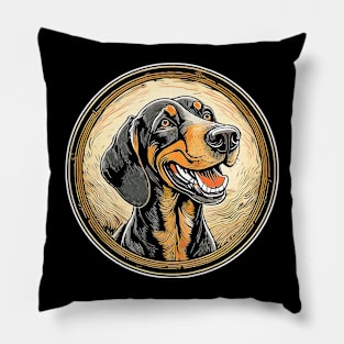 Black and tan coonhound Pillow