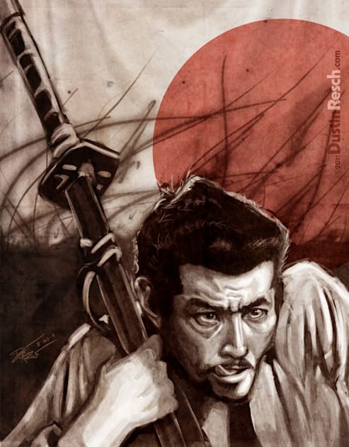 Toshiro Mifune Kids T-Shirt by Dustin Resch