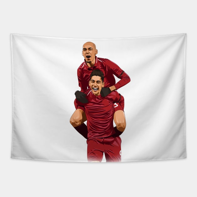 Roberto Firmino and Fabinho Tavares Tapestry by Ades_194