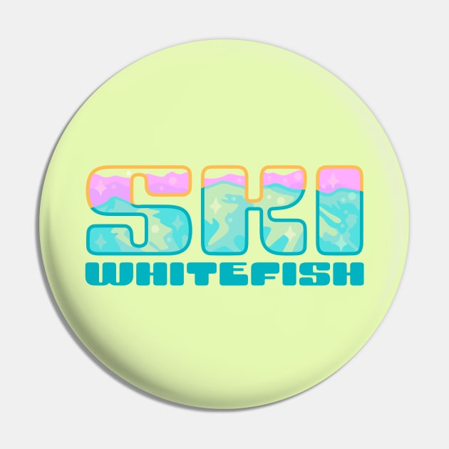 Ski Whitefish Pin by RicciGertz