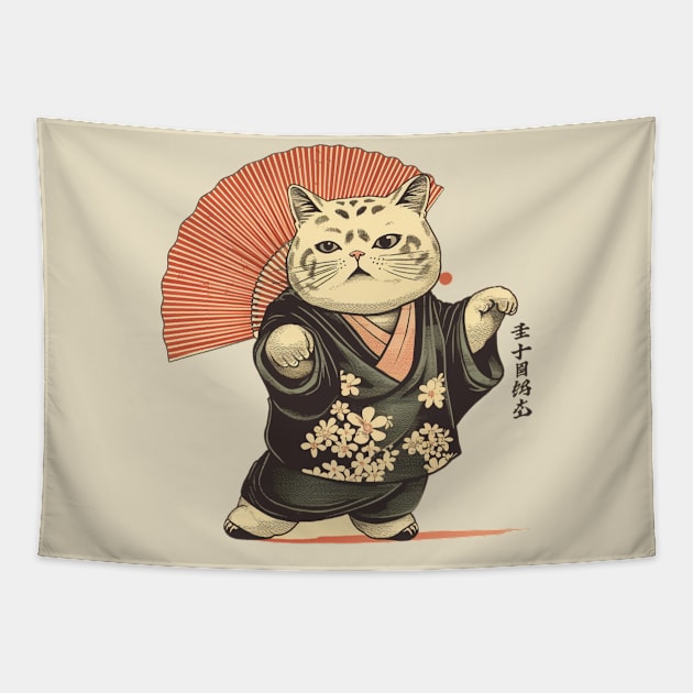 EDO CAT Tapestry by SHAKIR GAUTAMA 