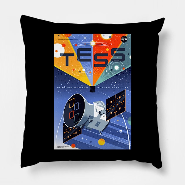 TESS Mission Poster Pillow by RockettGraph1cs