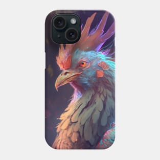 Rooster Animal Portrait Painting Wildlife Outdoors Adventure Phone Case