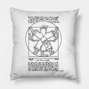 Vitruvian Choanoflagellate Colony - Choanoflagellate Rosette Pillow