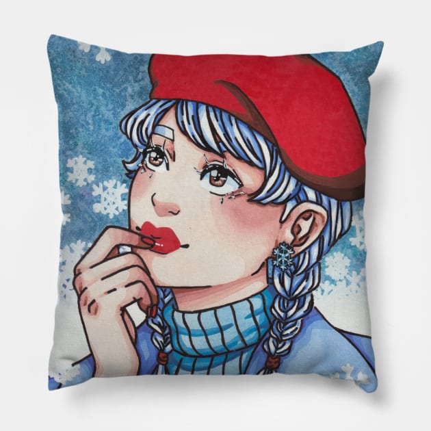 First Snowflake Pillow by bukkbianka