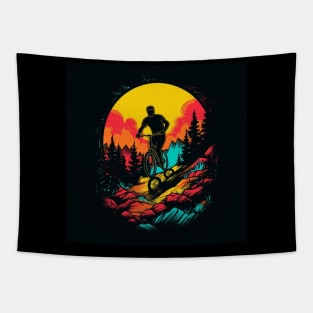 mountain biker Tapestry