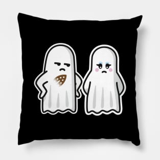 Funny Halloween scorch mark flatiron ghost ironing Pillow