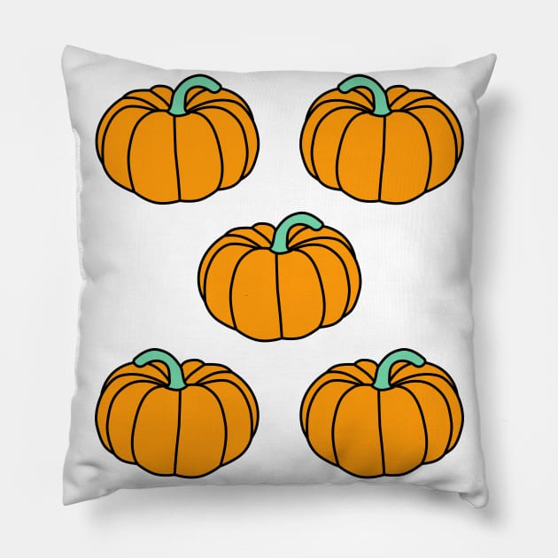 Pumpkin - Halloween lover sticker pack Pillow by My Bright Ink