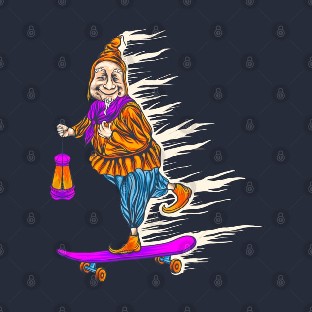 Grandma on the skateboard by Tuye Project