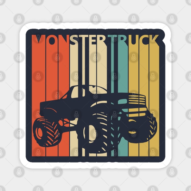 Vintage Monster Truck Gift Magnet by GWENT