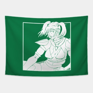 Space Warrior Girl Tapestry