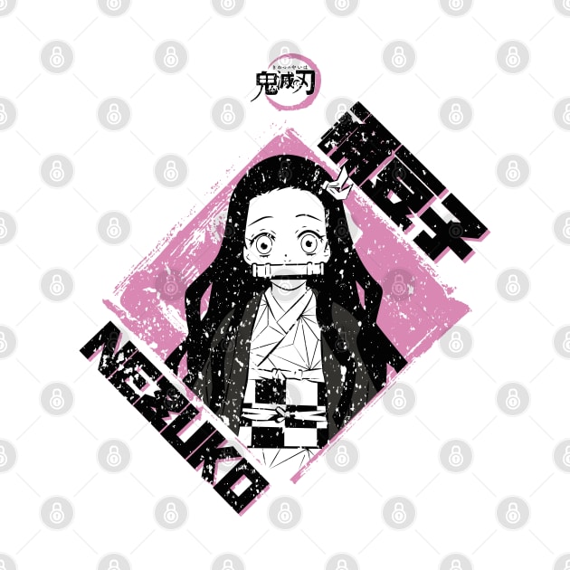 DEMON SLAYER: NEZUKO PINK (GRUNGE STYLE) by FunGangStore