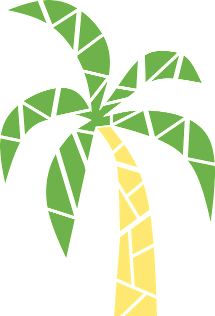 GREEN Yellow Palm Tree Kids T-Shirt by SartorisArt1