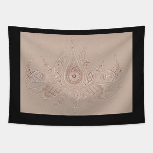 Lotus Henna Flower Tapestry