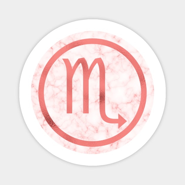 Living Coral Marble Zodiac - Scorpio Magnet by BiscuitSnack