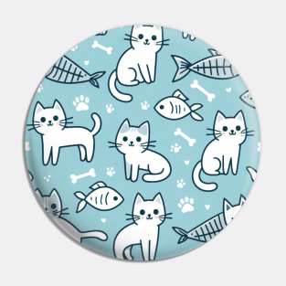 Abstract Cat Pattern Pin