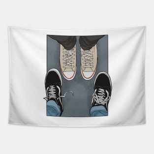 Charlie and Nick heartstopper - shoes Tapestry