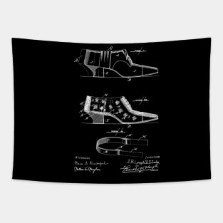 Burial Shoe Vintage Patent Drawing Tapestry