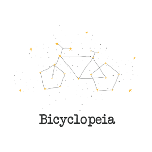 Bicyclopeia – Bicycle star constellation - hand drawn T-Shirt