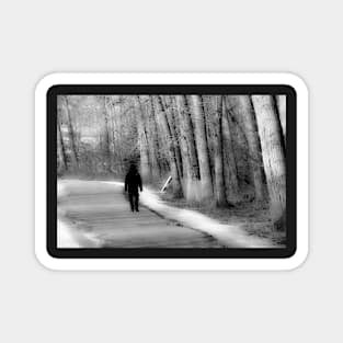 Street photography in black and white Magnet