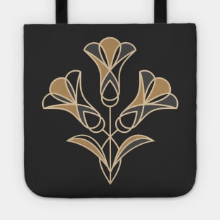 Art Deco Floral. Bluebell flowers 2 Tote