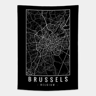 Brussels Belgium Minimalist Map Tapestry