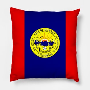 Flag of Downey, California Pillow