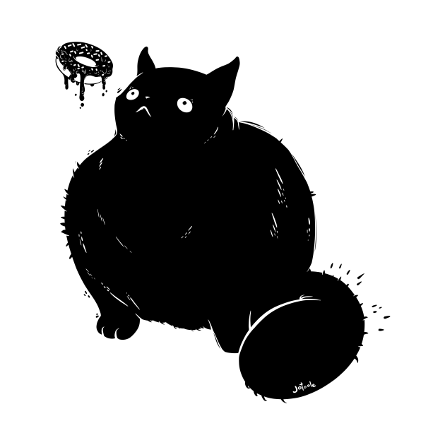 Discover Big Chonker Cat Looking At Donut Art - Cat - T-Shirt