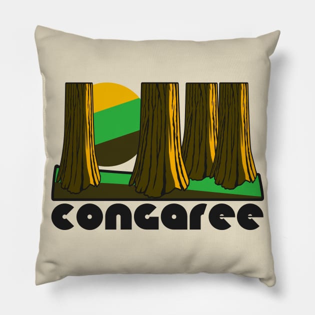 Retro Congaree ))(( Tourist Souvenir National Park Design Pillow by darklordpug