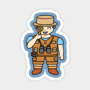 Chibi archaeologist boy Magnet