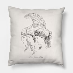 Three Grecian Heads Pillow