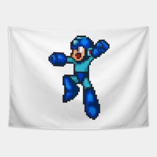 Mega Man Jump Sprite Tapestry