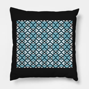 Abstract geometric pattern - blue. Pillow