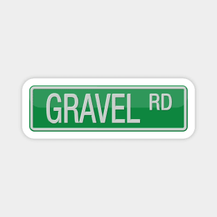 Gravel Road Street Sign Magnet