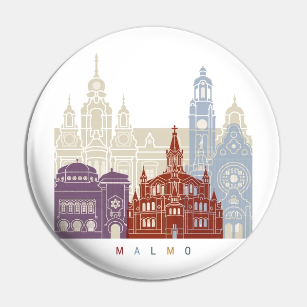 Malmo skyline poster Pin by PaulrommerArt