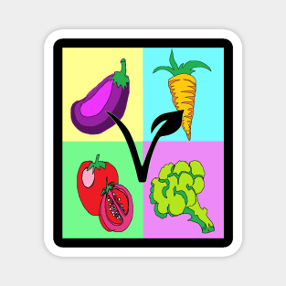 Vegan Pop Art veg Magnet