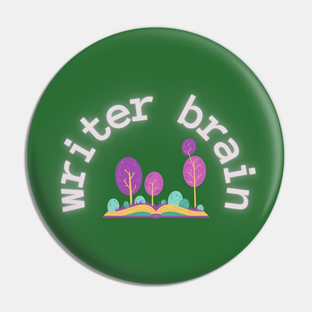 Writer Brain Pin by livmilano