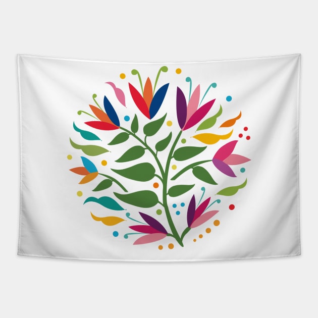 Spring Colorful Flowers by Akbaly T-Shirt Tapestry by Akbaly