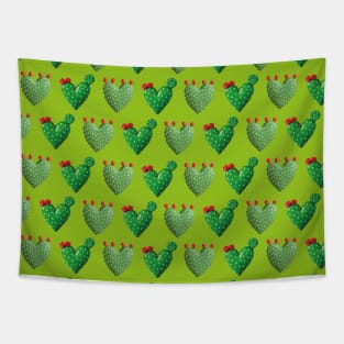 Cactus heart nopal adorable prickly pear mexican modern pattern Tapestry