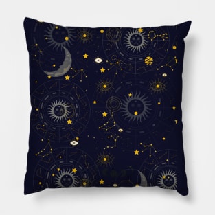 galaxy space art pattern cute milky way Pillow