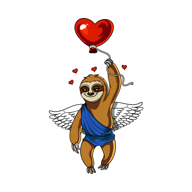 Sloth Love Heart Balloon by underheaven