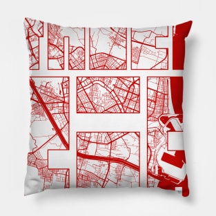 Valencia, Spain City Map Typography - Oriental Pillow