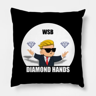 Reddit Wallstreetbets WSB Diamond Hands Day Trader Stock Market Options Pillow