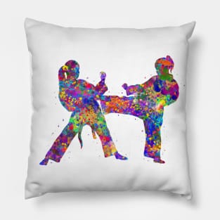 Taekwondo girl kids Pillow