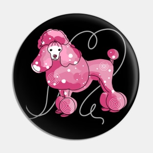 Pink Poodle - Black Pin