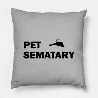 Pet Sematary, black Pillow