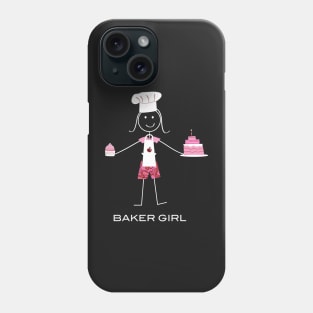 Funny Womens Baker Illustration Phone Case