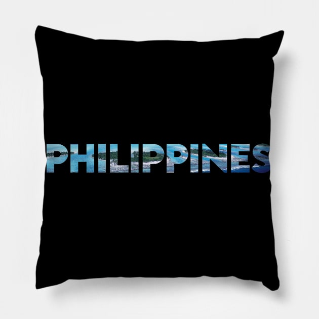 Philippines romantic honeymoon trip gift. Perfect present for mother dad friend him or her Pillow by SerenityByAlex