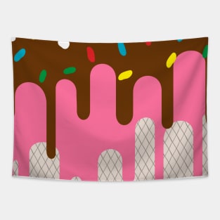 The ice donut with colorful sparks Tapestry