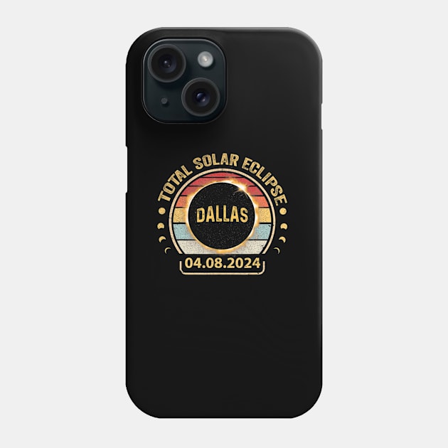 Dallas Texas Tx Total Solar Eclipse 2024 Totality Phone Case by Diana-Arts-C